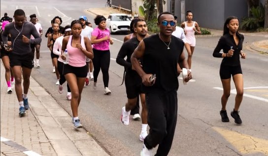 Live Running Club members together after a run